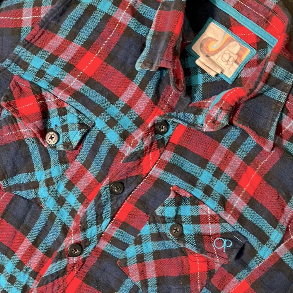 OP Ocean Pacific plaid flannel in small